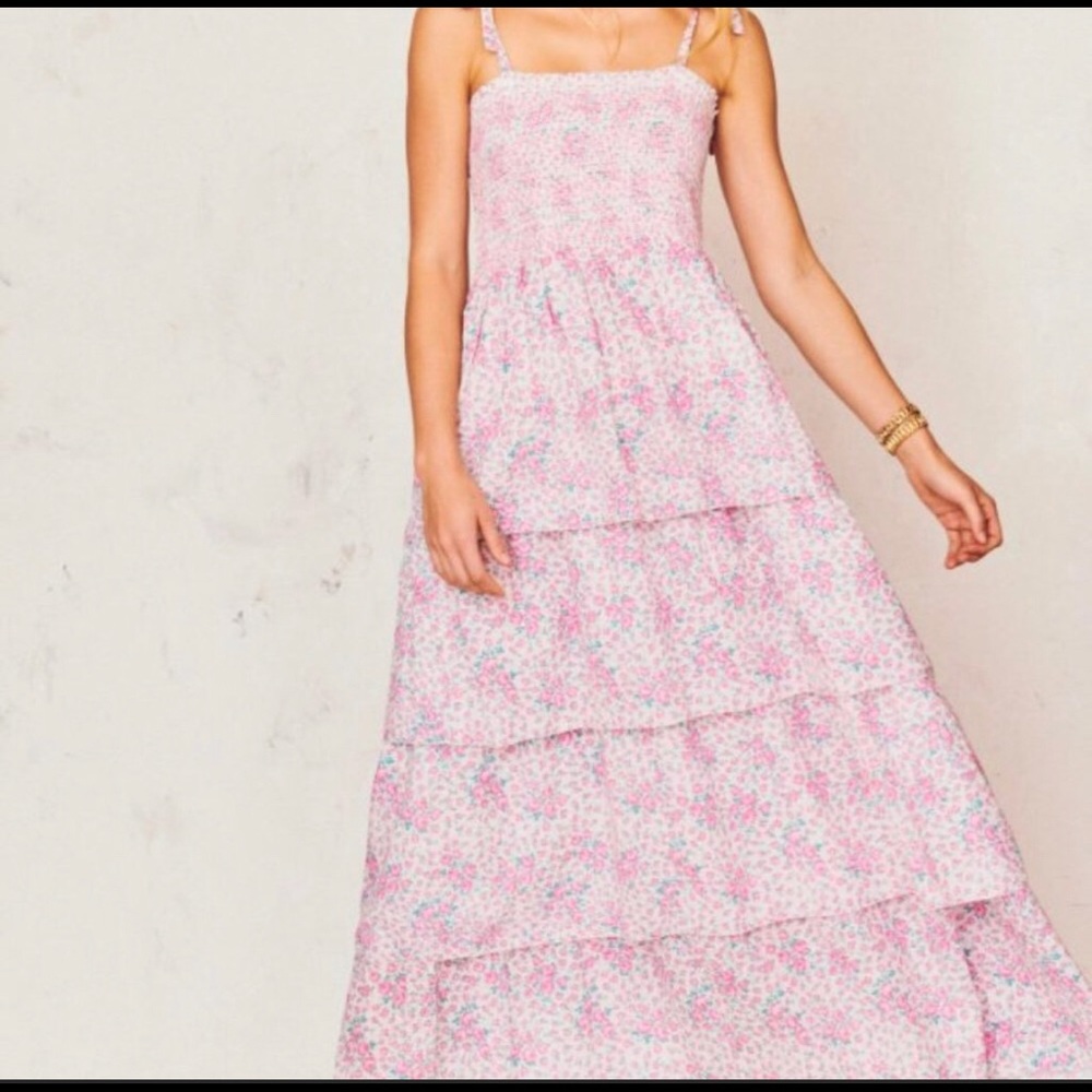 LoveShackFancy Caressa Dress in Candy Heart